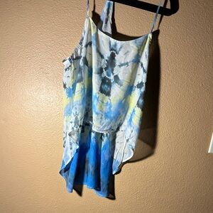 TeenBell Tie-Dye Camisole in Blue and Yellow